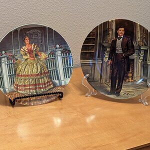 Vintage "Gone With the Wind" Collector Plates Melanie and Rhett